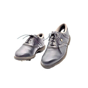 Footjoy Men's Leather Soft Spike Golf Shoes Black Size 8 W 45331 FJ Logo